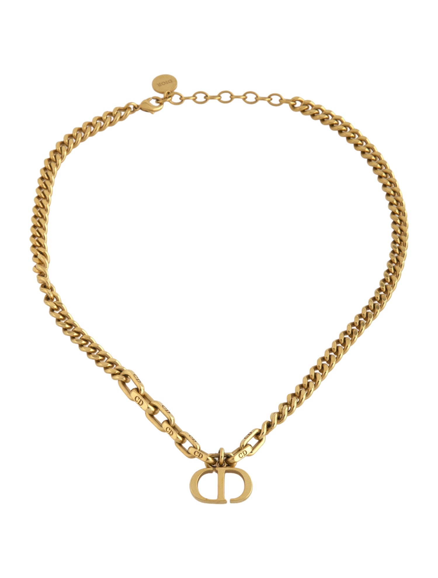 Christian Dior CD Pendant Necklace